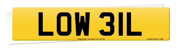 Registration number LOW 31L